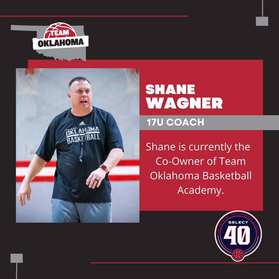 Team Oklahoma Girls Basketball (@teamokgirlsbb) on Twitter photo We all know Coach Shane Wagner & what he brings to the Team Oklahoma Family….
📈20+ years as Team Oklahoma Owner
📈Former College AC for University of Colorado (D1)
📈Trained over 70 College Athletes & Pro players
🔜Coach Wagner will be our 17u S40 (<a href="/SelectEventsBB/">Select Events Basketball</a>) Head Coach We all know Coach Shane Wagner & what he brings to the Team Oklahoma Family….
📈20+ years as Team Oklahoma Owner
📈Former College AC for University of Colorado (D1)
📈Trained over 70 College Athletes & Pro players
🔜Coach Wagner will be our 17u S40 (<a href="/SelectEventsBB/">Select Events Basketball</a>) Head Coach