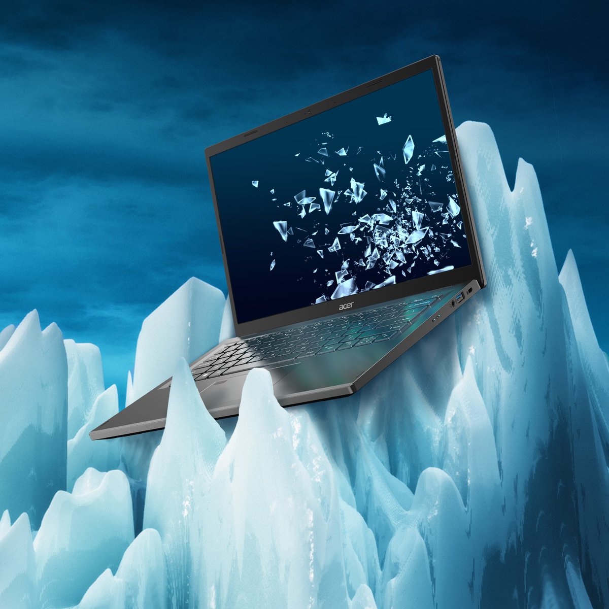 Acer's tweet photo. It's going to be chill with the #Aspire5 14! Equipped with TwinAir Cooling, an innovative inlet keyboard, and a sleek aluminium casing, all working together to keep temperatures low and productivity soaring high throughout the day. https://t.co/m7F71hf8f5 https://t.co/pXVeH1kyNo