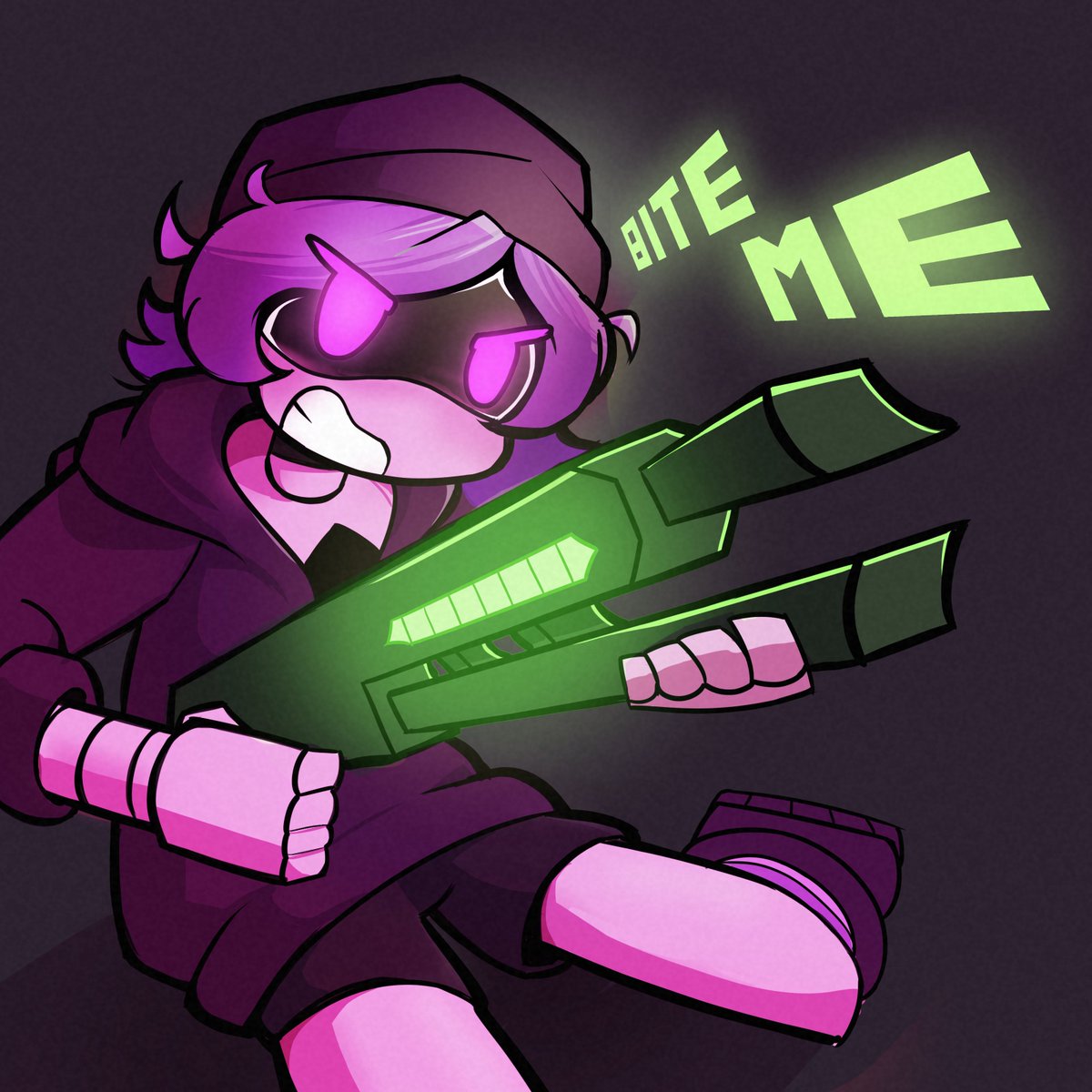 Lucasiner_TM's tweet photo. "Bite me!"
#uzidoorman #murderdrones #UziDoorman 

This was one of the few drawings that I have recorded a Timelapse. Tomorrow I'll post this. https://t.co/Sc9hqUkGf3