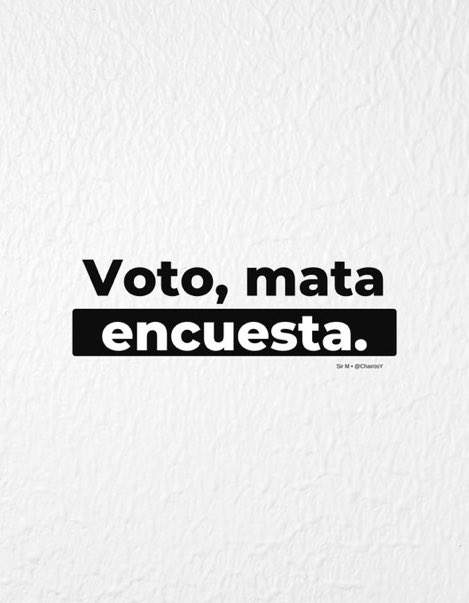 Los argentinos salieron a votar y demostraron que el voto, mata la encuesta.
En el 2024 nos toca a los mexicanos demostrar lo mismo.
¿Estás listo para salir a votar y convencer a los de tu alrededor de hacer lo mismo?