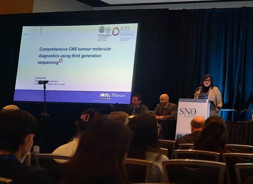 Honoured to deliver two presentations at #SNO2023- our <a href="/nanopore/">Oxford Nanopore</a> rapid diagnostics pipeline Rapid-CNS2 + validation cohort and integrated multi-omic analysis of our large database of CNS tumours on behalf of <a href="/AbigailSuwala/">Abigail Suwala</a> 🧠🧬

<a href="/NeuroOnc/">SNO</a> <a href="/sahm_lab/">Sahm Lab</a> <a href="/uniklinik_hd/">Universitätsklinikum Heidelberg</a> <a href="/DKFZ/">DKFZ</a> <a href="/KiTZ_HD/">Hopp-Kindertumorzentrum Heidelberg (KiTZ)</a>