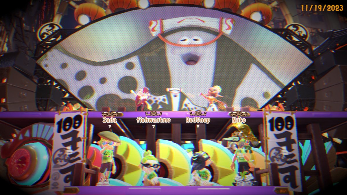 nuhtenick's tweet photo. Splatfest fun with friends (and randoms)
100x win w/ @realZada & Snep
#TeamHug #Splatoon3 #NintendoSwitch https://t.co/RbegVCLR5H