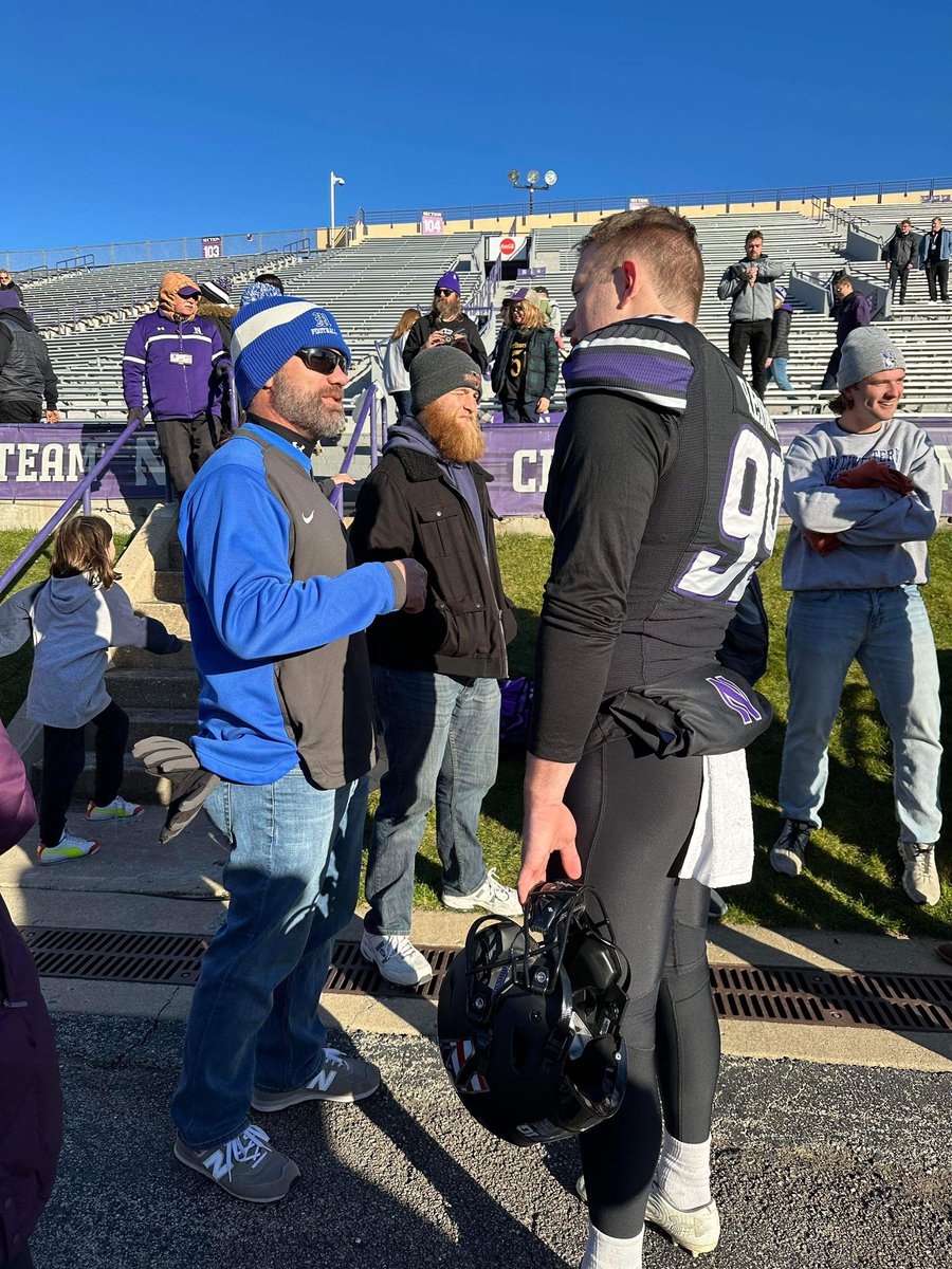 FB_CoachD's tweet photo. Pretty awesome catching @hunterrenner19 and @NUFBFamily on Sr Day and punching their ticket to a bowl!!! https://t.co/13jgIHFIyh