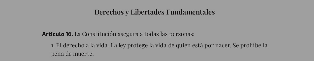 Hagamos un hilo con los articulos más mierdas del escrito de la constitución que tenemos que RECHAZAR y votar EN CONTRA este 17 de Dic.

Parto yo:

Vinculan la prohibición del aborto con la prohibición de la pena de muerte en el mismo artículo solo para "defender la vida"...