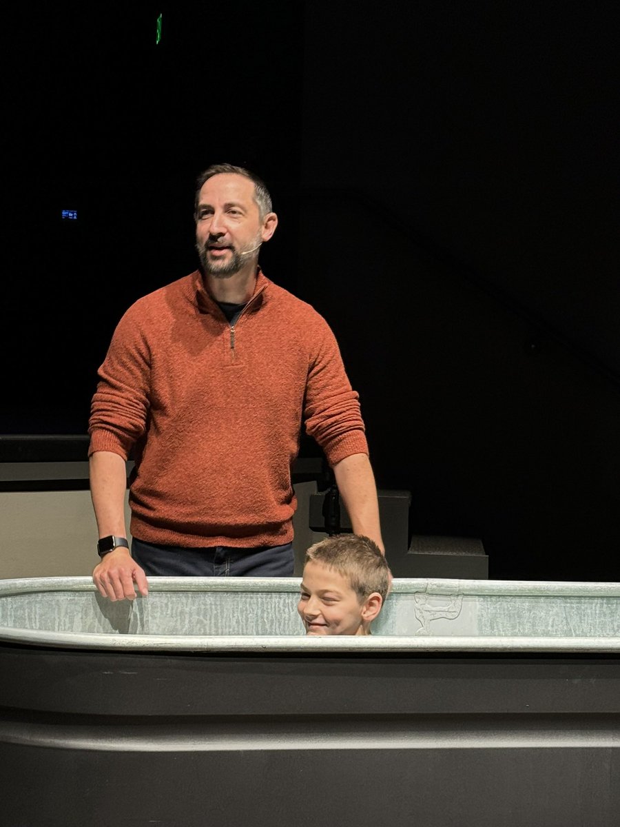mikespowers's tweet photo. Such an awesome Sunday @rcreekchurch! A special day to baptize Zeke! Candi and I are proud of the godly young man he has become. https://t.co/Ed07qTgoyv