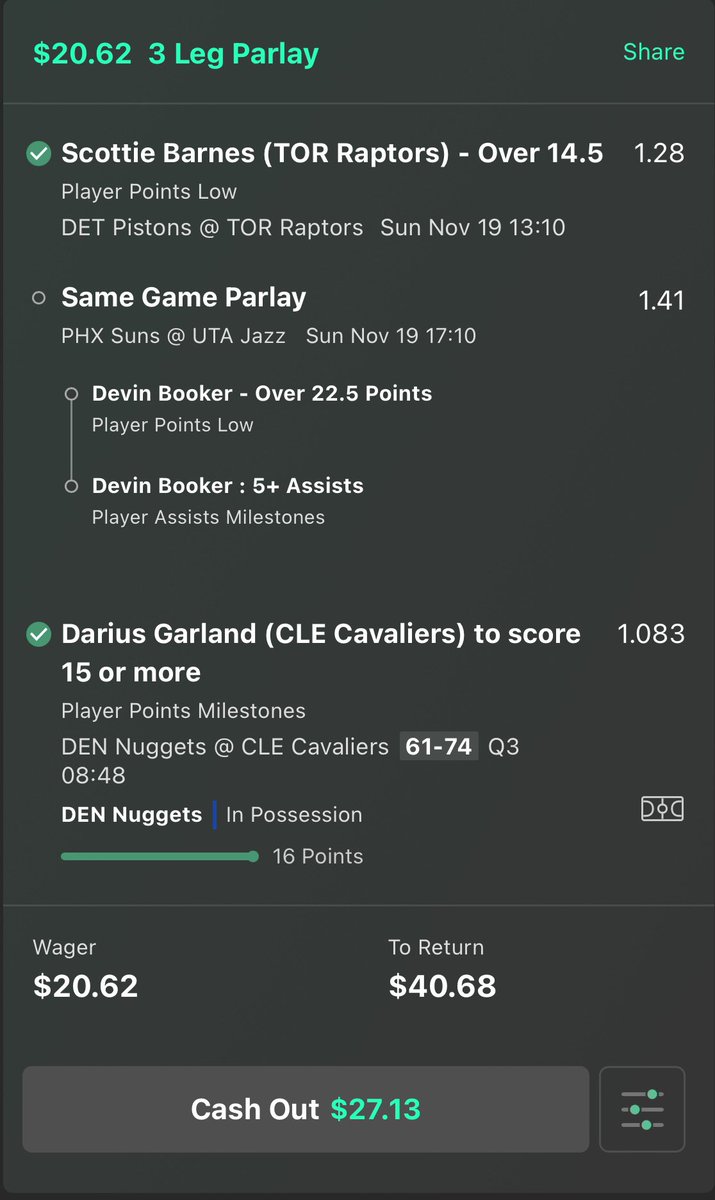 10to10k__'s tweet photo. All down to Booker to take care of business π«‘ #LadderChallenge #GamblingTwitternba https://t.co/pC3wPvWjvO