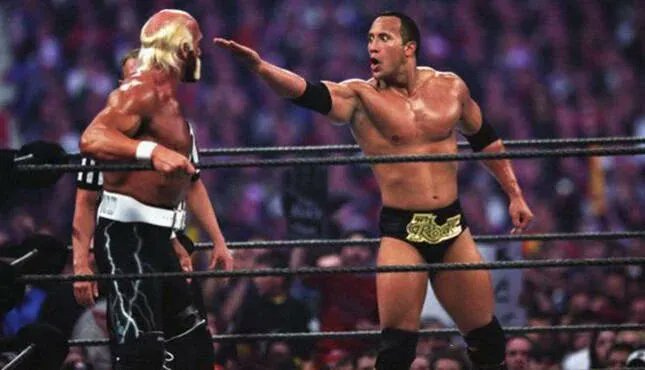 Jayangles1986's tweet photo. The Rock v Hollywood Hogan - 3 stars 

Like a dragon street fight - 4 &amp; 1/4 stars 

Dave Meltzer everybody https://t.co/6HgNVhiMy0