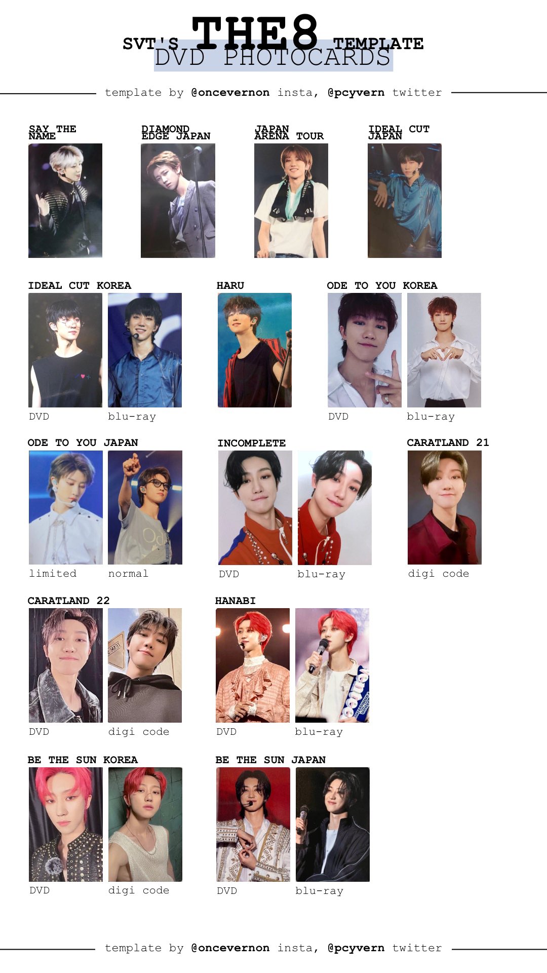 bella в X: „seventeen dvd photocard templates updated with bella в X: „seventeen dvd photocard templates updated with