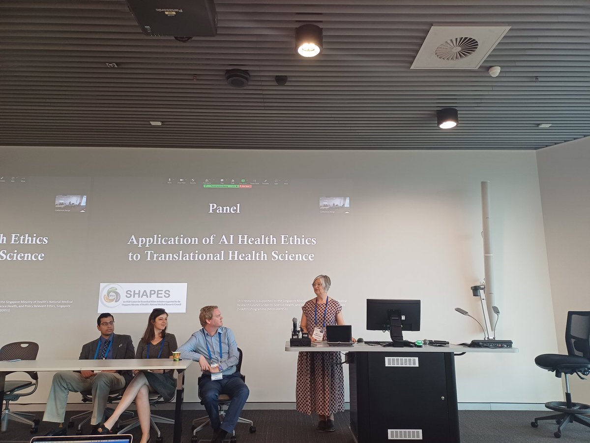 G. Owen Schaefer (@g_owen_schaefer) on Twitter photo Happening now - panel at #AABHL2023 on AI health ethics with <a href="/BraunackMayer/">Annette Braunack-Mayer</a> <a href="/kat_muyskens/">Kat Muyskens</a> <a href="/ethical_mikey/">Mikey Dunn</a> and <a href="/amurali284/">Murali</a> . Output of an ongoing <a href="/SHAPES_NUS/">CBmE SHAPES</a> project containing ethical analyses of real-word case studies of AI in healthcare. Happening now - panel at #AABHL2023 on AI health ethics with <a href="/BraunackMayer/">Annette Braunack-Mayer</a> <a href="/kat_muyskens/">Kat Muyskens</a> <a href="/ethical_mikey/">Mikey Dunn</a> and <a href="/amurali284/">Murali</a> . Output of an ongoing <a href="/SHAPES_NUS/">CBmE SHAPES</a> project containing ethical analyses of real-word case studies of AI in healthcare.