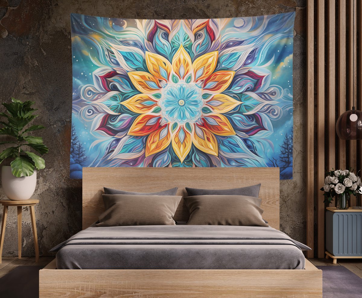 ❄️Get your winter wonderland started early with these new mandala snowflake tapestries!❄️

❄️naturalnexusdesigns.etsy.com❄️

#indoortapestry #aiart #wallart #dormdecor #walltapestry #festivaltapestry #arttapestry #trippytapestry #psychedelictapestry