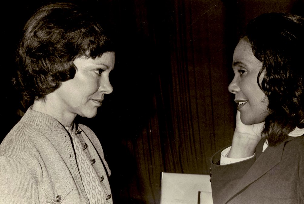 BerniceKing's tweet photo. In 1988, Mrs. Carter, my mother, my aunt Dr. Christine King Farris, and 12 other Georgia women co-founded the Georgia Chapter of The International Women's Forum (IFW), an organization initially formed to identify and nurture local female leadership. https://t.co/d0SVL3mCKO