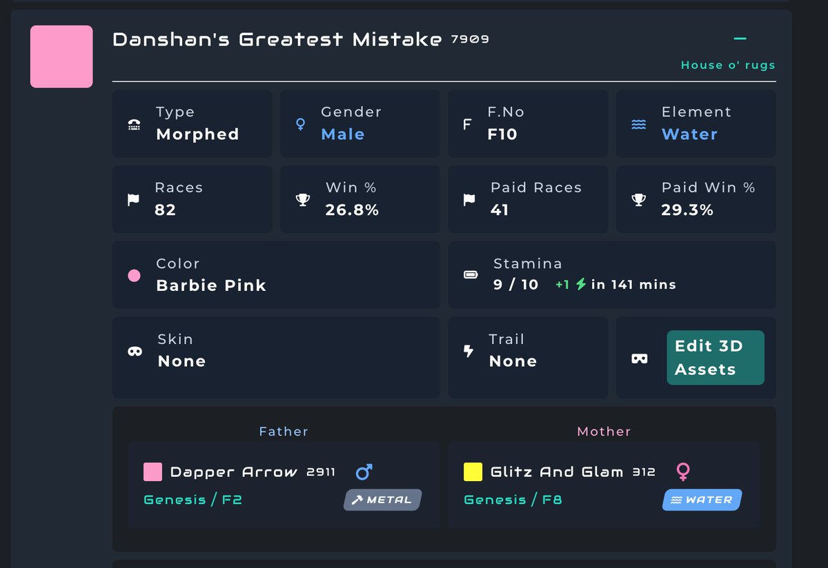 Check out this nice little money making bike I bred in DNARacing thanks to a stud from <a href="/NakamotosOnly/">NakamotosOnly</a>