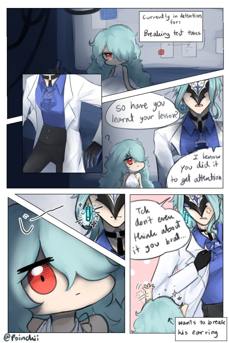 Poinchii's tweet image. Rarely Affectionate 2🧪❤️‍🩹💉
- Lesson learnt...?
#segmentoc #dottore #octtore