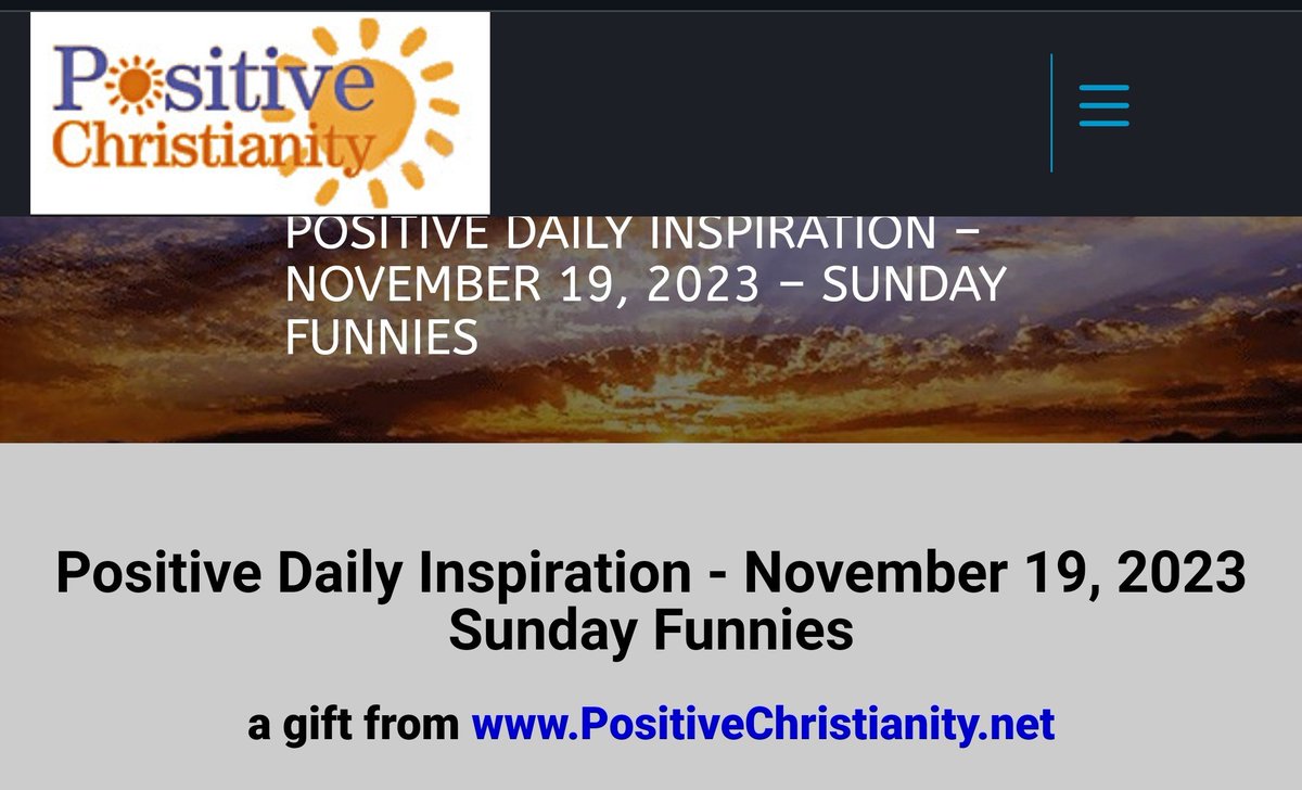Today's Positive Daily Inspiration
positivechristianity.net/2023/11/positi…