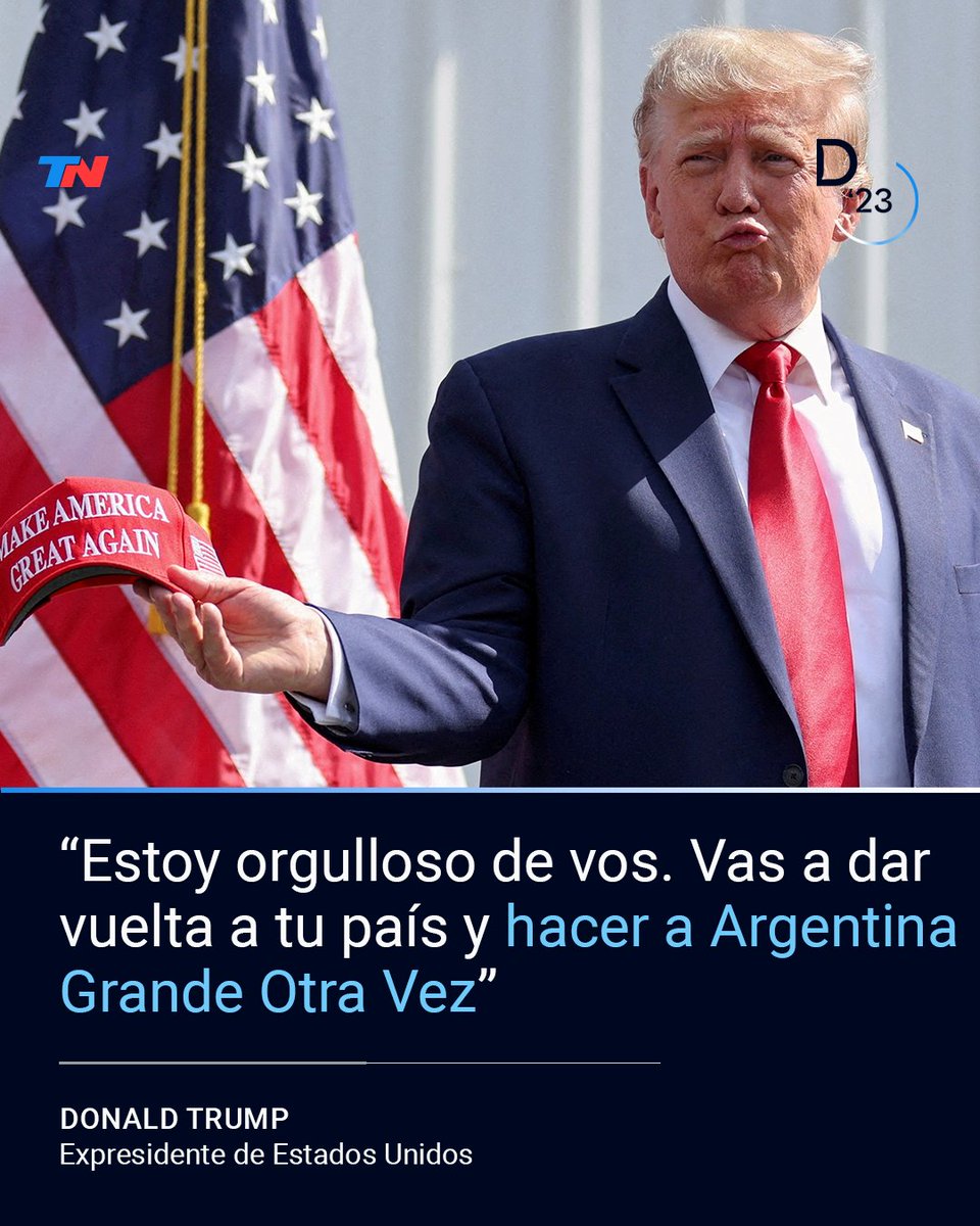 todonoticias's tweet image. El mensaje de Donald Trump a Javier Milei luego de su triunfo en el balotaje ante Sergio Massa: "Todo el mundo estaba mirando. Estoy orgulloso de vos" 
tn.com.ar/politica/2023/…