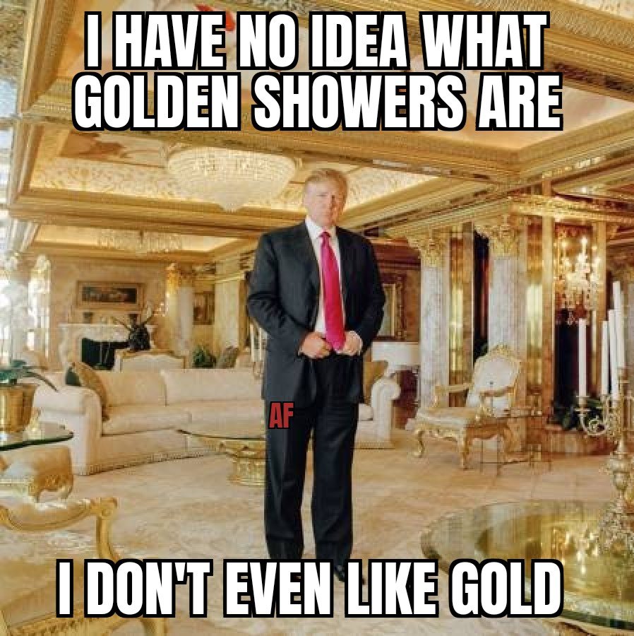 When Donald Trump is asked about the Golden Showers claim.... #MAGACult MAGAts Taliban Melania Trump Trumpers