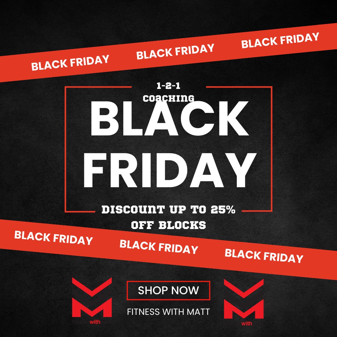 Black Friday offer 

Final offer of the year 💪🏼

#BlackFridayDeal