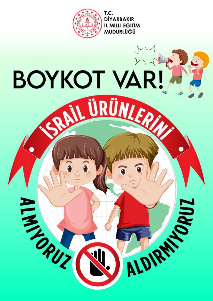 BOYKOT VAR ! 
📢 İsrail ürünlerini ALMIYORUZ, ALDIRMIYORUZ 📢

@vahityilmaz4821 
<a href="/Murat4Kucukali/">Murat Küçükali</a> 
<a href="/muratbozdogan21/">Bozdoğan Murat</a> 
<a href="/Diyarbakirmem/">Diyarbakır İl Millî Eğitim Müdürlüğü</a> 
<a href="/CermikMEM/">Çermik Milli Eğitim Müdürlüğü</a>