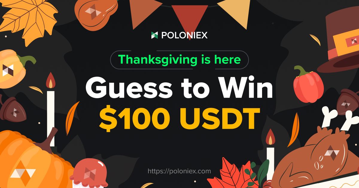 Thanksgiving Giveaway, find Poloniex logo to win $100 USDT! 🍗💰

1️⃣ Follow <a href="/Poloniex/">Poloniex Exchange</a> &amp; join  t.me/PoloniexEnglish

2️⃣ Like, RT &amp; Tag 3 friends

3️⃣ Share your answer at comment section 

*We'll pm 10 winners (with official account) after Nov 26th 🎉

#AirdropCrypto #Giveaway