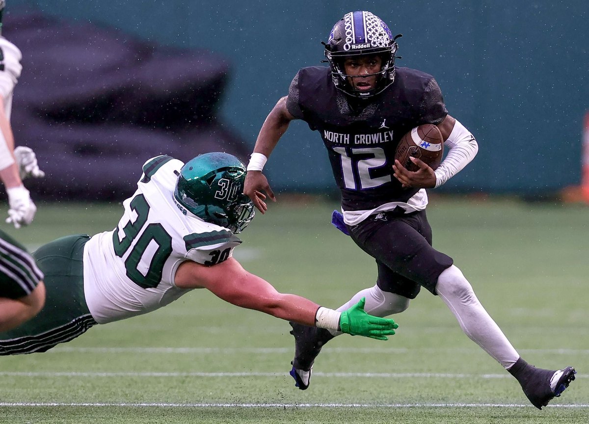 SportsDayHS's tweet photo. 10 Dallas-area high school football players to watch in the UIL regional semifinals, including:

- Daylan McCutcheon, WR, @leopardfootball 
- Chris Martinez, RB, @rohawksfootball 
- Chris Jimerson Jr., QB, @NorthCro_FB 

See all 10: https://t.co/iGlbcQptQq

#TXHSFBPlayoffs https://t.co/O1XtxQ4t7p