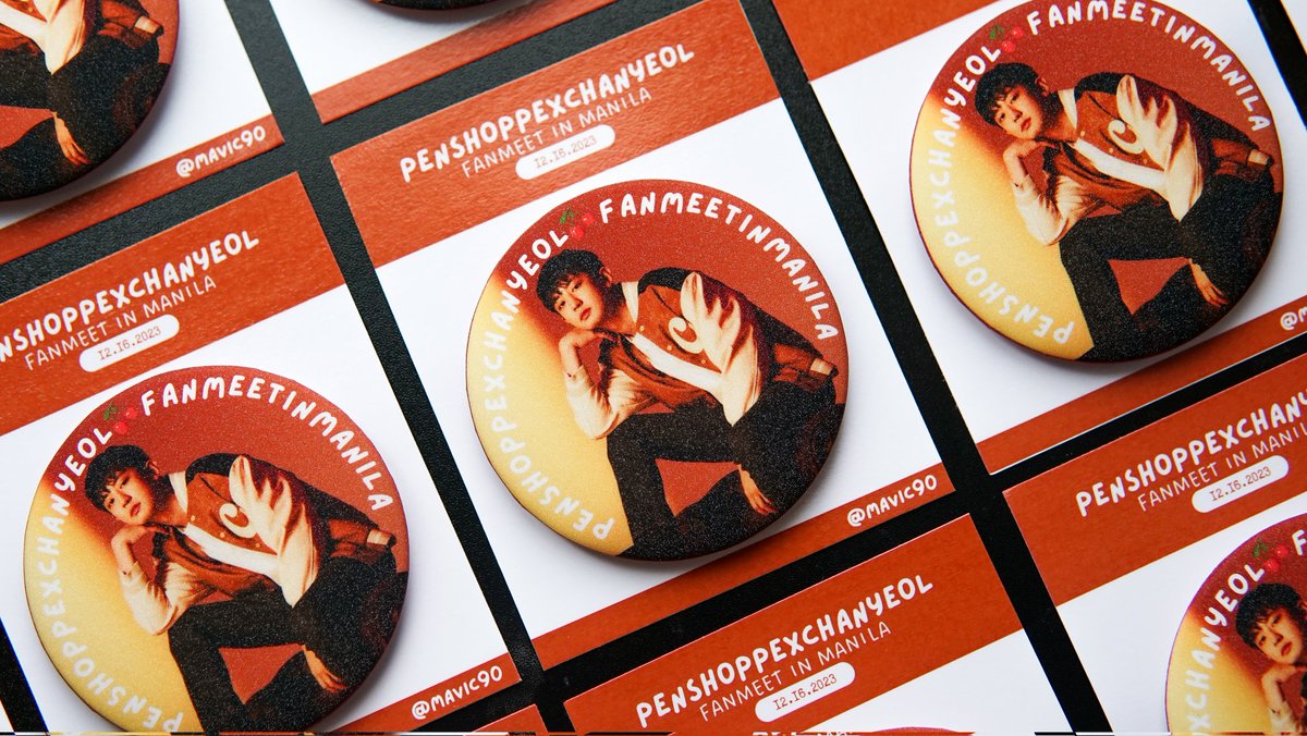 blkninefour's tweet photo. Glittered Button Pin π§‘ Fan support by @MaVic90 for #PENSHOPPExCHANYEOL π
Please help RT π«Ά
#printingservice #FreebiesPH #ButtonPinsPH #ChanyeolFanSupport #EXOFanSupport https://t.co/t75TQ50Cej