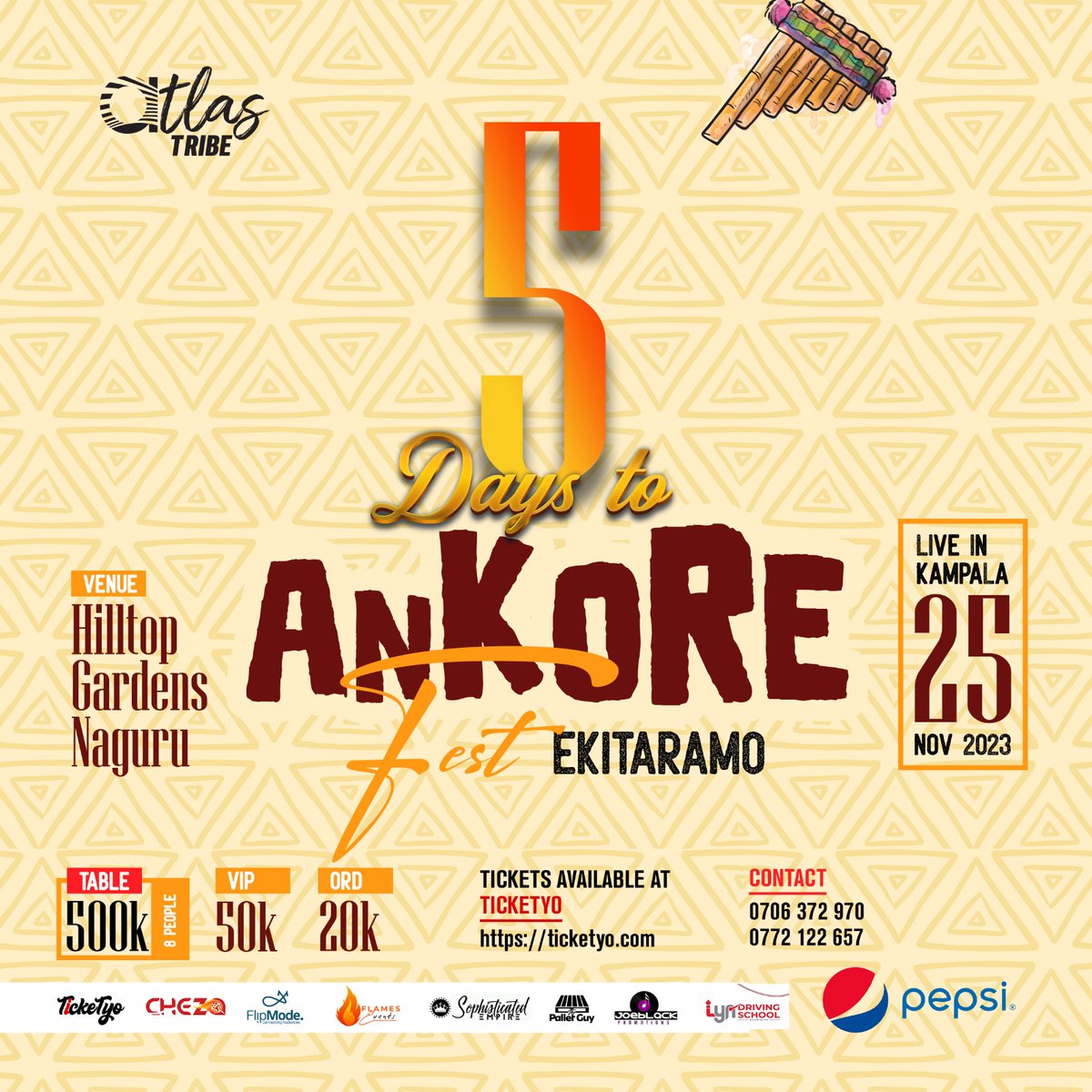 Only five days remaining to #Ankolefest don't miss out this Ekitaramo happening at Hilltop Gardens Naguru

Early bird tickets are available at only 15k