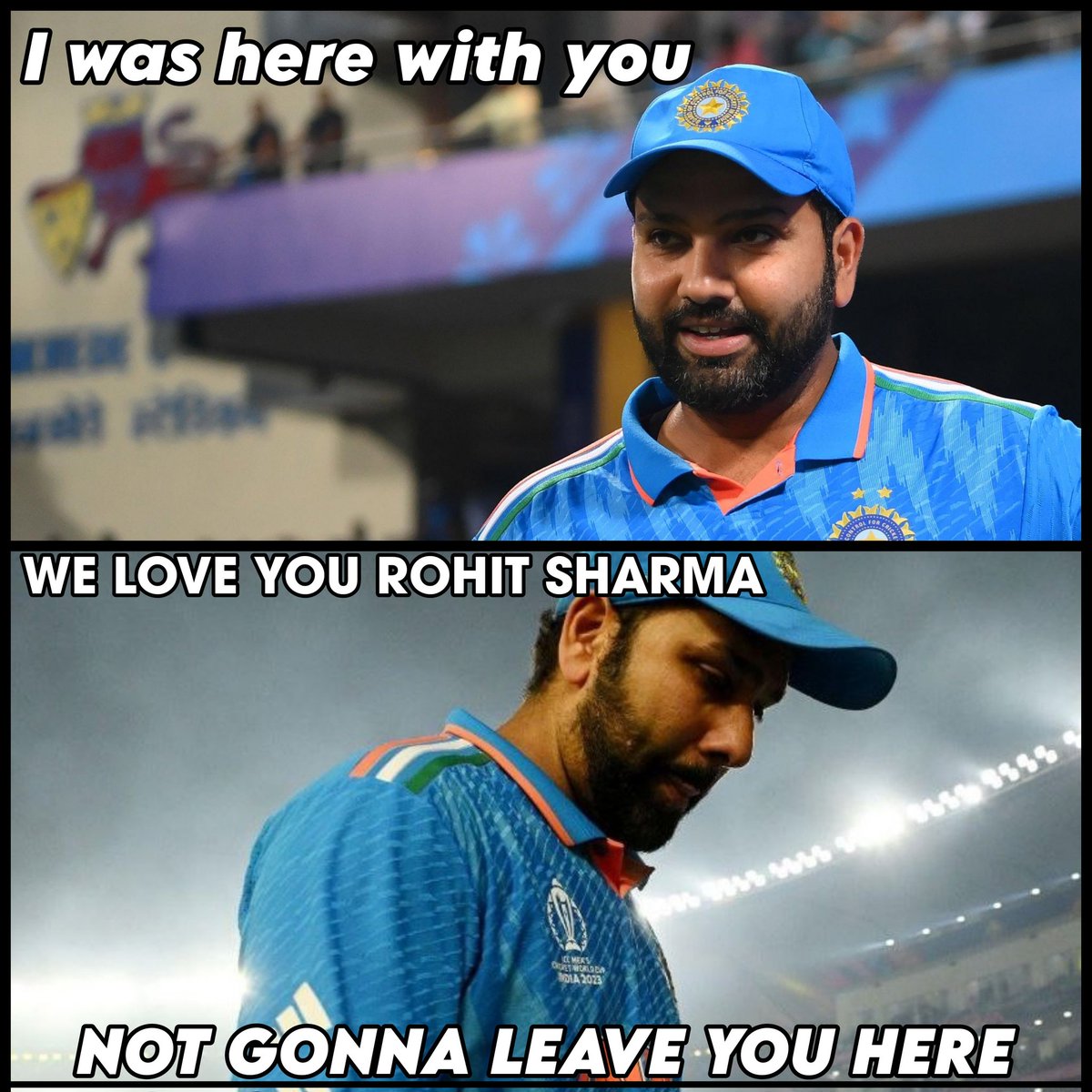 45Fan_Prathmesh's tweet photo. no matter what happens , I will be there for you!

WE LOVE YOU ROHIT SHARMA https://t.co/vpU1dcZXhm