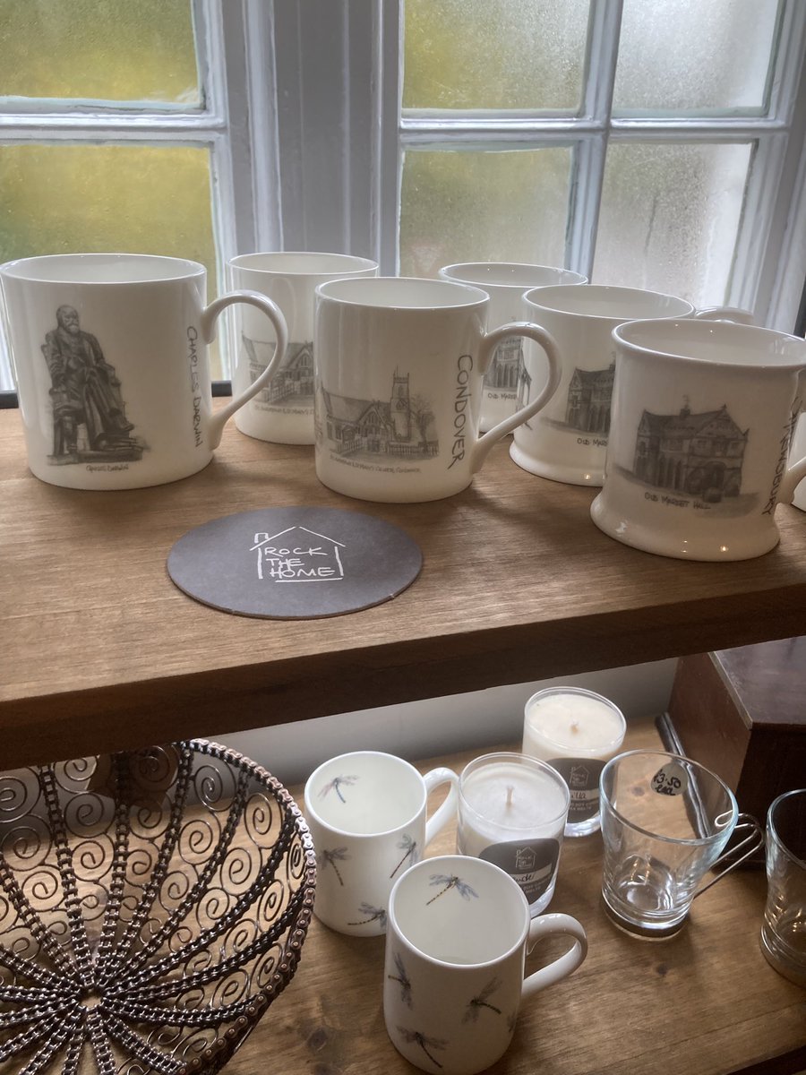 rockthehome's tweet photo. #Shrewsbury #Darwin &amp; #Condover mugs in various sizes avail to see/buy or to ship nationwide📦 Rock the Home (formerly Condover Furniture Homewares &amp; Gifts) is now located on the upper floor of Condover Village Hall &amp; open by appointment Text 07708 727127 https://t.co/mcFGXWa7ie https://t.co/1DpYKarJT1