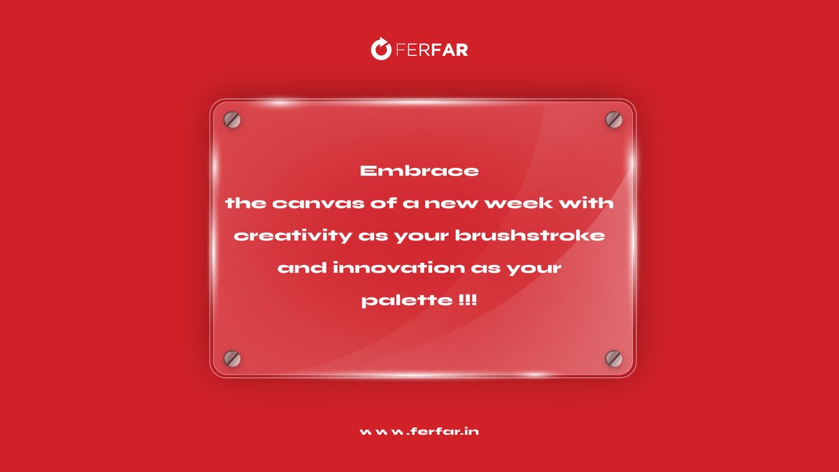 ferfardesign's tweet photo. "Embrace the canvas of a new week with creativity as your brushstroke and innovation as your palette."

At Ferfar Design LLP, Mondays are a masterpiece in the making!

#mondaymotivation #FerfarDesign #CreativeBeginnings #design #creativedesign #Studio https://t.co/7cw1ZIHi1G