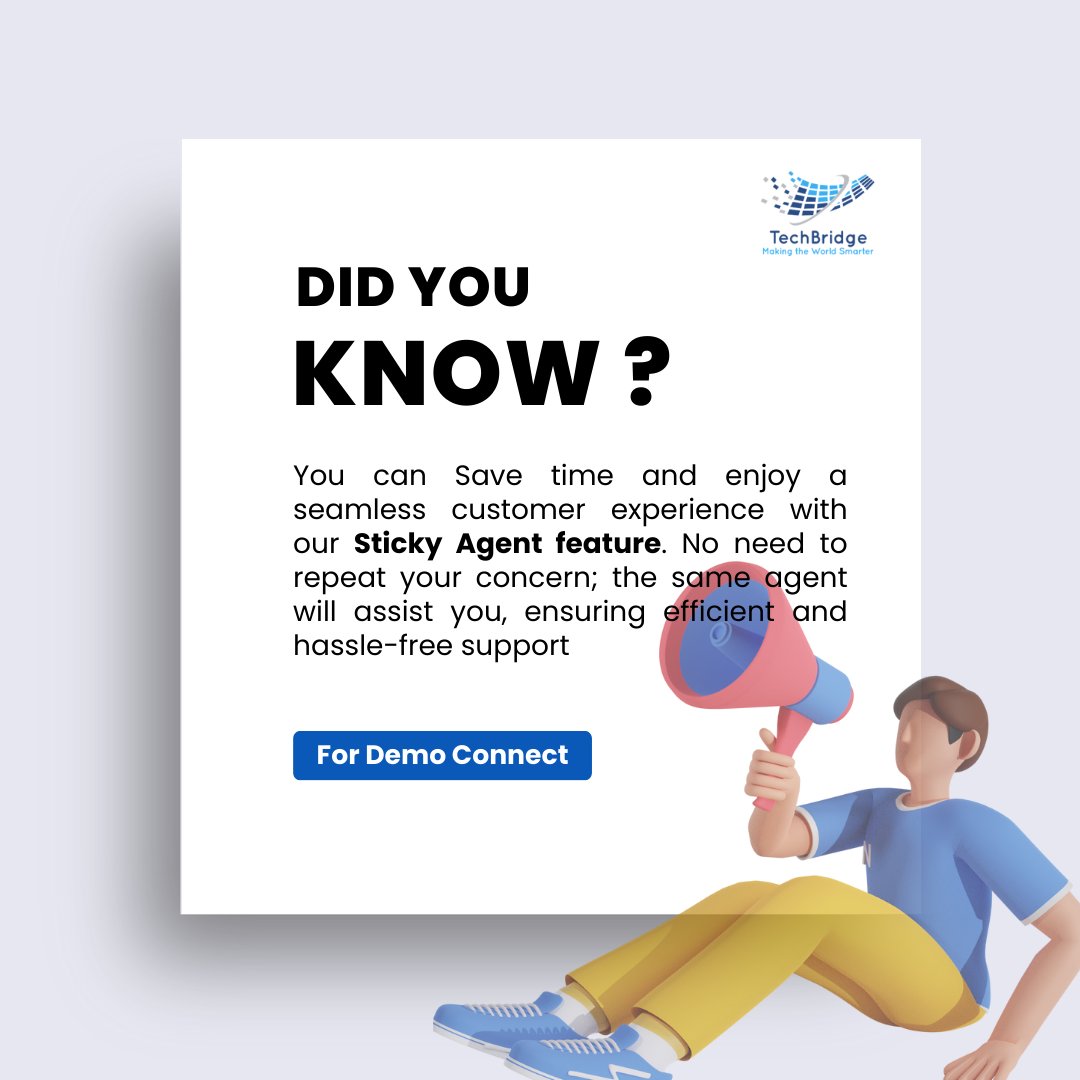 techbridgeindia's tweet image. Solve Voice Communication Challenges with BridgePBX Sticky Agent Feature

#BridgePBX
#PBXSoftware
#CommunicationSolutions
#VoIP
#BusinessTelephony
#CollaborationTools
#CustomerService
To know more connect Us at marketing@tech-bridge.biz or Visit Us at tech-bridge.biz