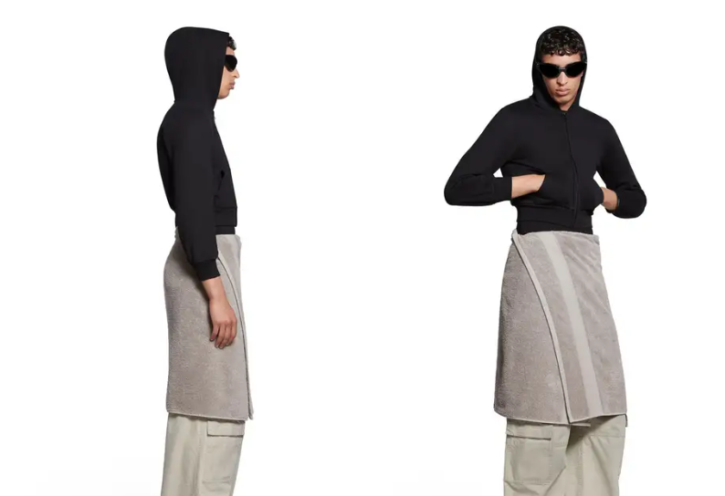 You could buy this towel skirt from Balenciaga for $925 or you could just take one from your airing cupboard. 🙄#wtf #eejits #moremoneythansense