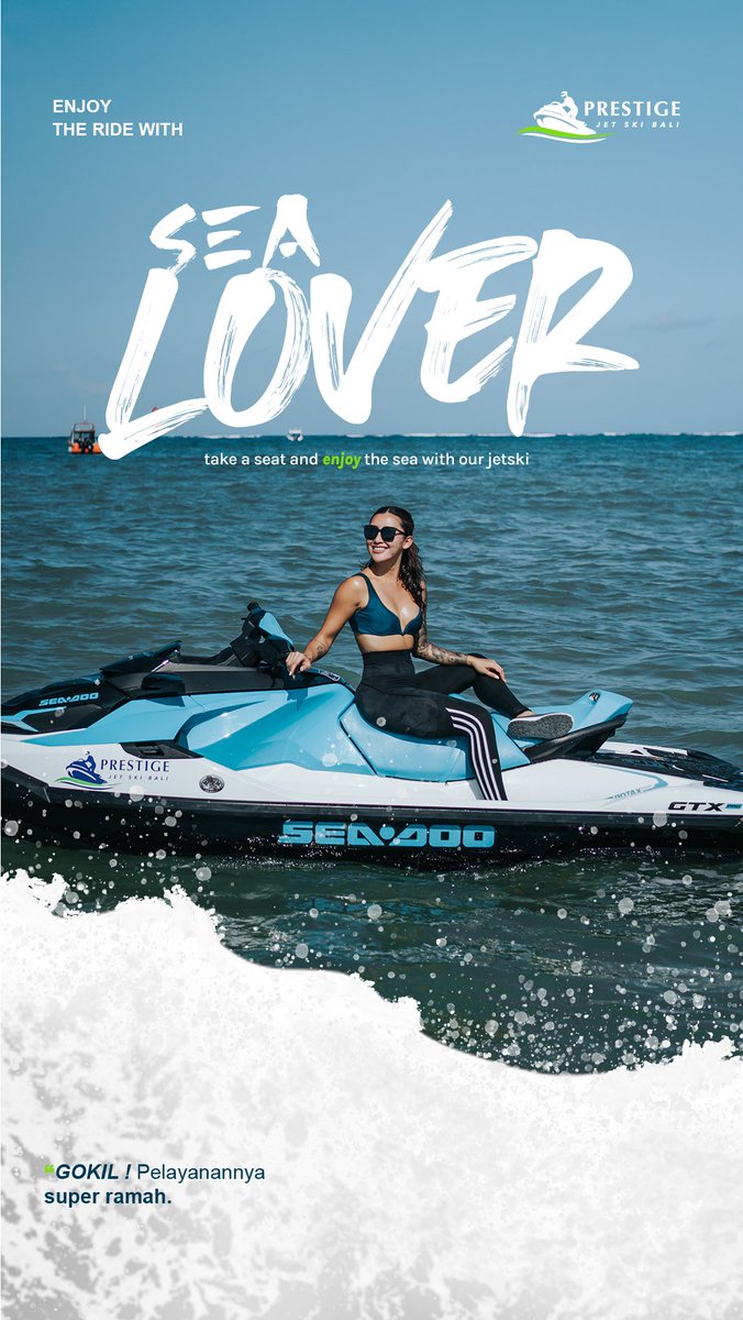 Trimakasih prestige jetski bali atas apresiasinya, gk bakal kyk gni tanpa ada aset foto yg keren dri tim fotografer. Jdi sebagai desainer kliatan no effort buatnya. #designgraphic #DesignerChallenge