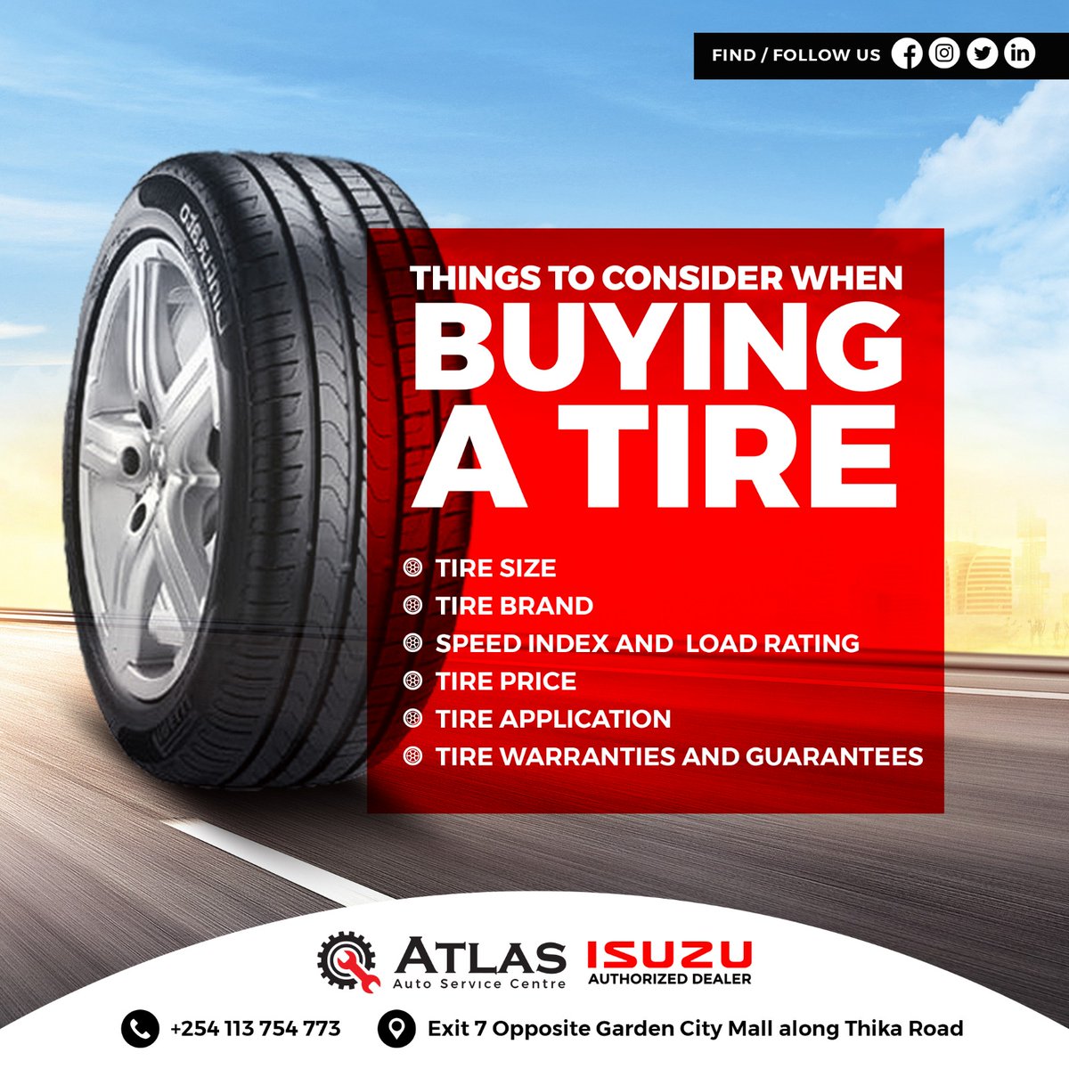 Coolnsiderations for Tire Shopping! 🚗✨ Tread carefully as you explore the key factors in choosing the perfect tire. From size to performance, we've got your guide to making the best decision for your ride. 🔄🔍#howcanwehelp #TireShoppingGuide #ChooseWisely #RoadReady