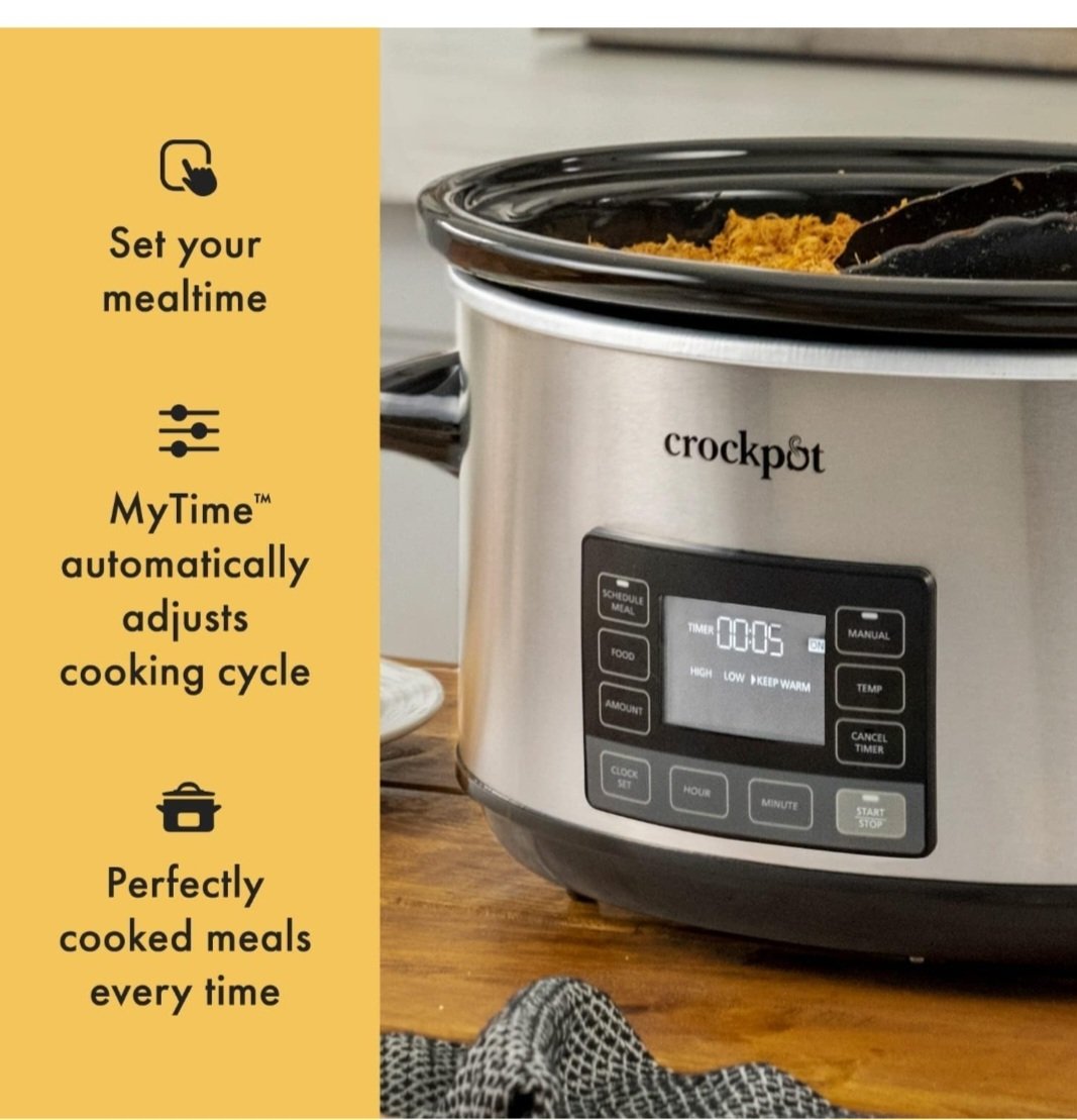 Crock pot with slow timer 29% off only $63 jump on this deal before it runs out

amzn.to/40Nl94n