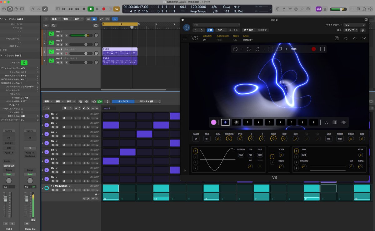 arzdigdig2's tweet image. DAW側のトラックからVS側レイヤーのMIDI設定してお試し中。これVS側でもMaping画面で設定できるとか欲しいな。VS画面でCC設定してDAWでCC入力でコントロールとか出来ると個人的にはありがたいと思われ。まだ自分が使い方わかってない系か？
#Imaginando #VisualSynthesizer