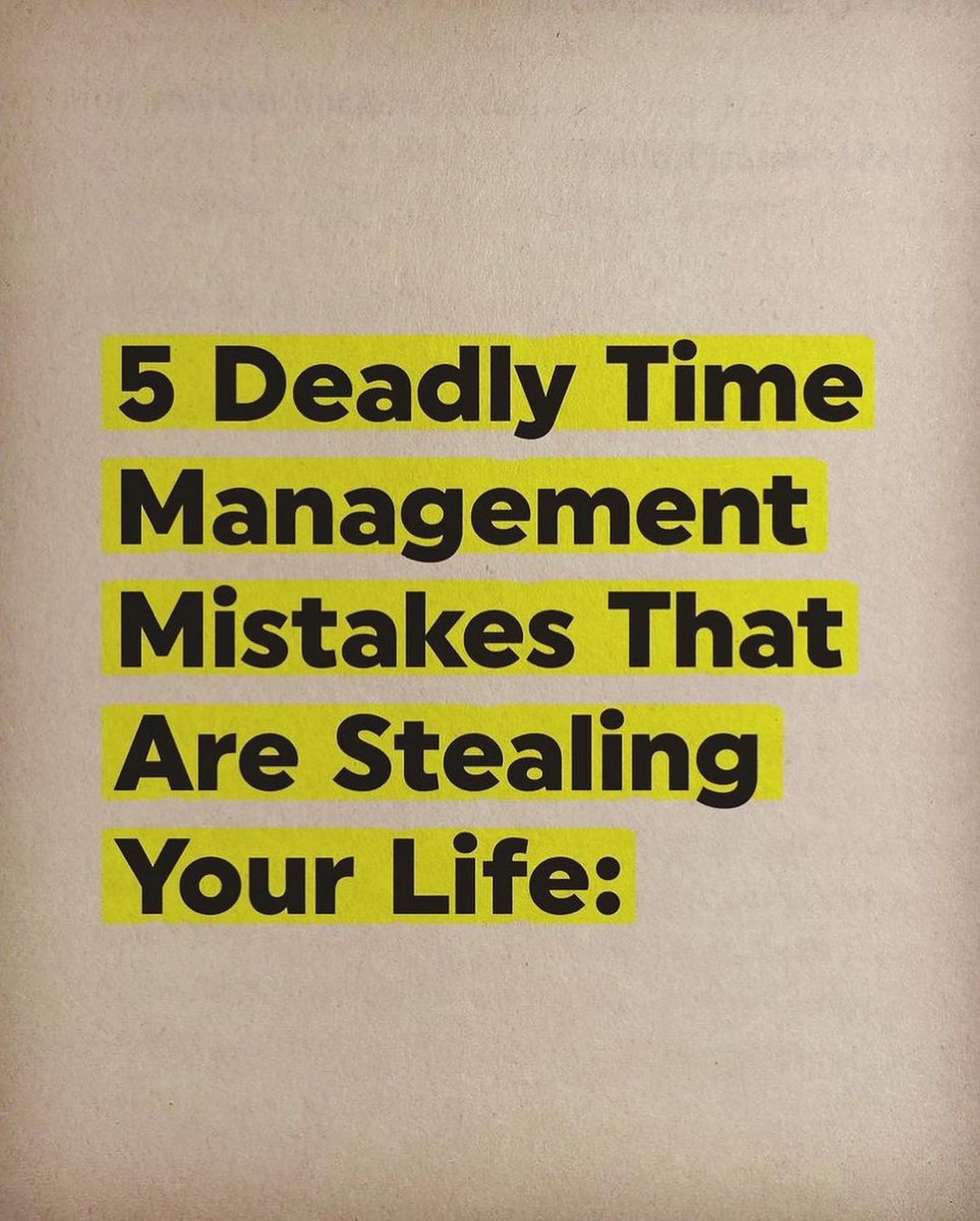 SeekWiser_'s tweet photo. 5 Deadly Time Management Mistakes That Are Stealing Your Life: https://t.co/yLsWLyUVZH