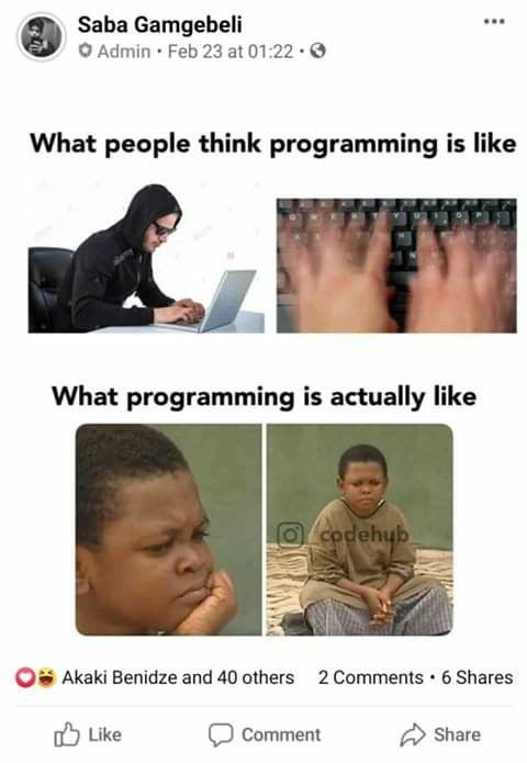 devVibes__'s tweet image. Relatable 
#javascript #html #css #js #developer #webdev #react #webdeveloper #frontend #backend #100daysofcode #frontenddeveloper #code #programming #trending #instatrend #css3 #tutorial #web #webdesign #cssdesign #projects #expressjs #python #cheatsheet
#computerscience