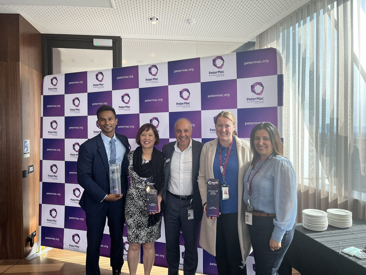 I am absolutely delighted to announce that 3 of our @PeterMacRadOnc team took out the @PeterMacCC 2023 staff awards in their respective categories @_ShankarSiva @pixiepk1 and Rebecca Height