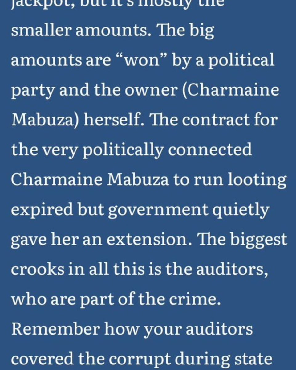 's tweet image. Lottery South Africa is a criminal hub.