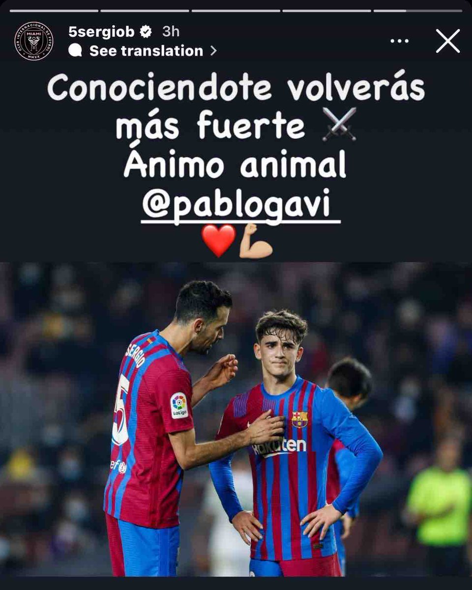 BarcaTimes's tweet photo. 📲| Busi on IG: “Knowing yourself you will come back stronger. Animo animal. ❤️💪” https://t.co/WBc93SlXnl