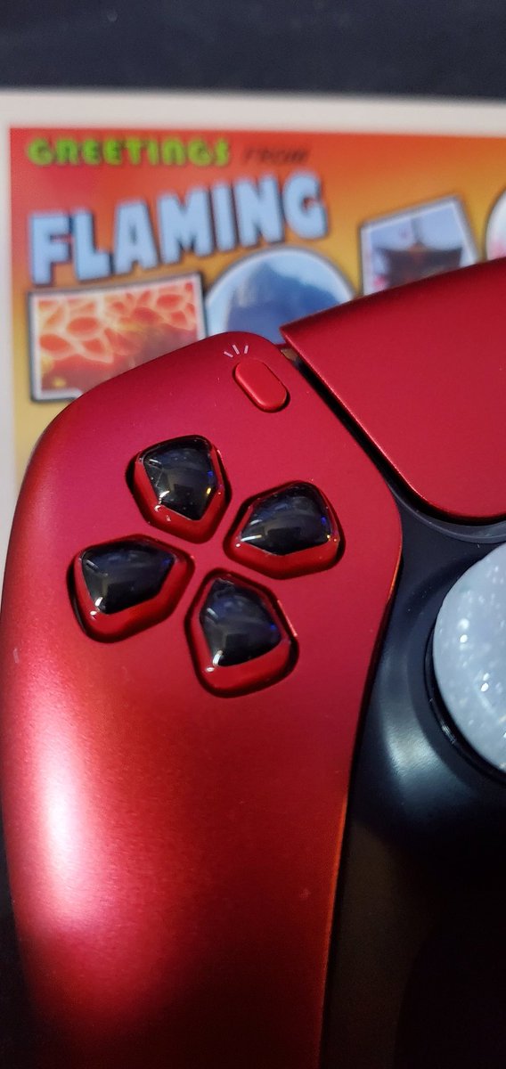 #Upgraded #Customized my #new #VolcanicRed #PlayStation5 #dualsense #controller <a href="/ToastyStickers/">FlamingToast Decals</a>