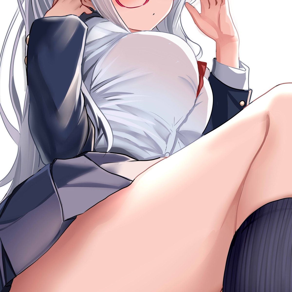 「#いい太ももの日  きつねちゃんのフトモモ ツインテールちゃんのフトモモ 銀髪メ」|火村 モリタカ＠/5月COMITIA144（B51a)/その次は神戸かわさき10のイラスト