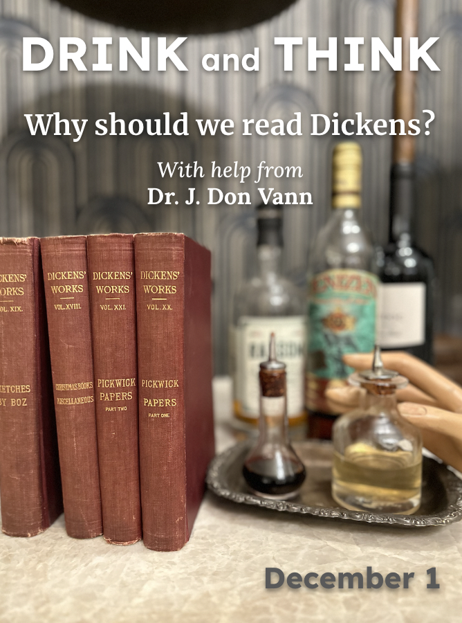 Let's pour some gin, ladle some warm punch, and engage with a local, yet internationally acclaimed Dickens scholar as to why the dickens, in 2023, we should read those old books. A proper occasion for a Drink and Think.
Let us know if you want in here: forms.gle/AS18h7nX4yyamM…