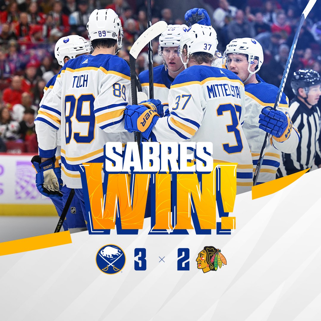 BuffaloSabres's tweet photo. GOT THE DUB ⚔️

#LetsGoBuffalo https://t.co/PNyfejEl0J