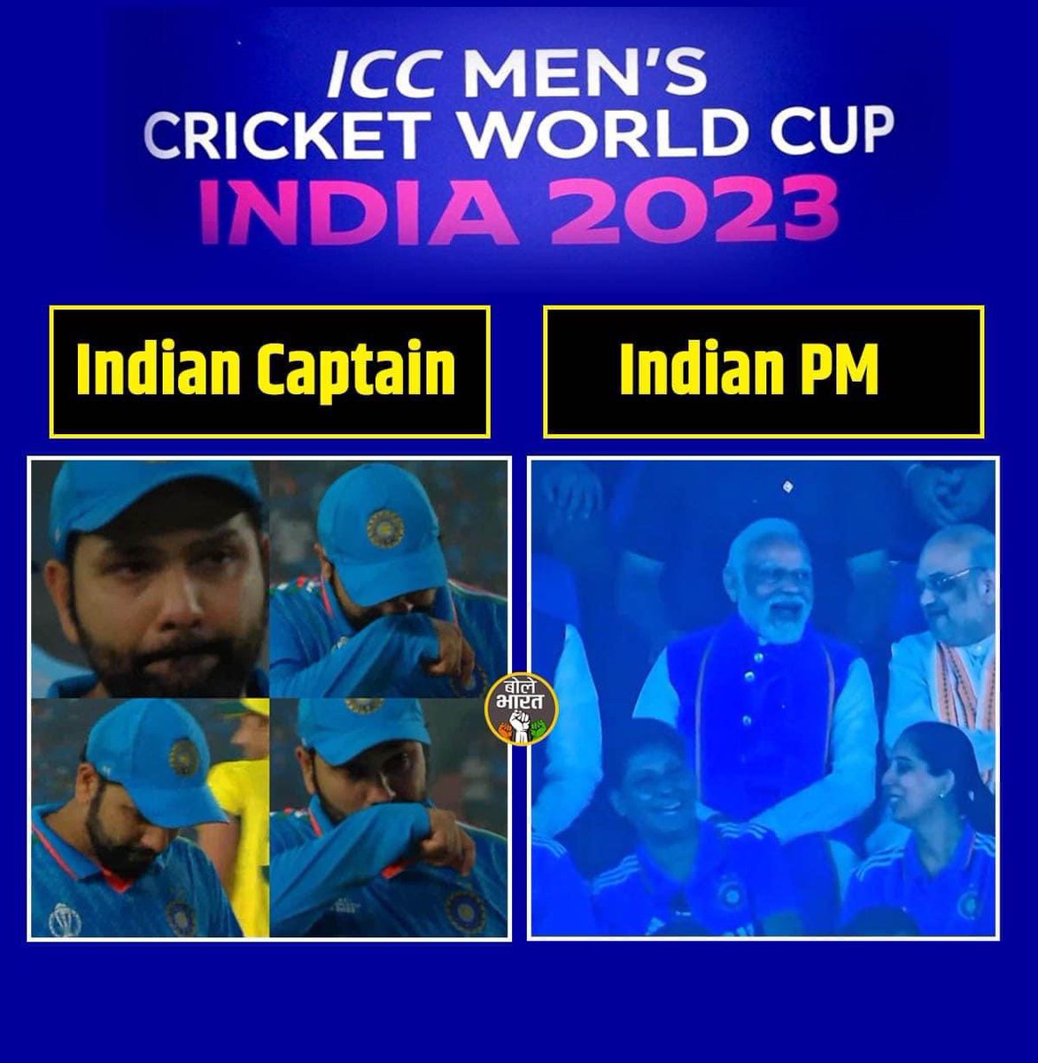 AbhimanyuSilwal's tweet photo. Hard Luck Team Blue,#Thanks Captain @ImRo45 4 Lead Team #INDIA in #ICC World Cup.U r really a #Leader who plays 4 #INDIa not 4 your Personal #Records,otherwise u have also 4-5 #Centuries &amp;4-5 Half Century.any way #Best of #Luck.U r really a #Selfishless Player. https://t.co/hSMVP5iXuW