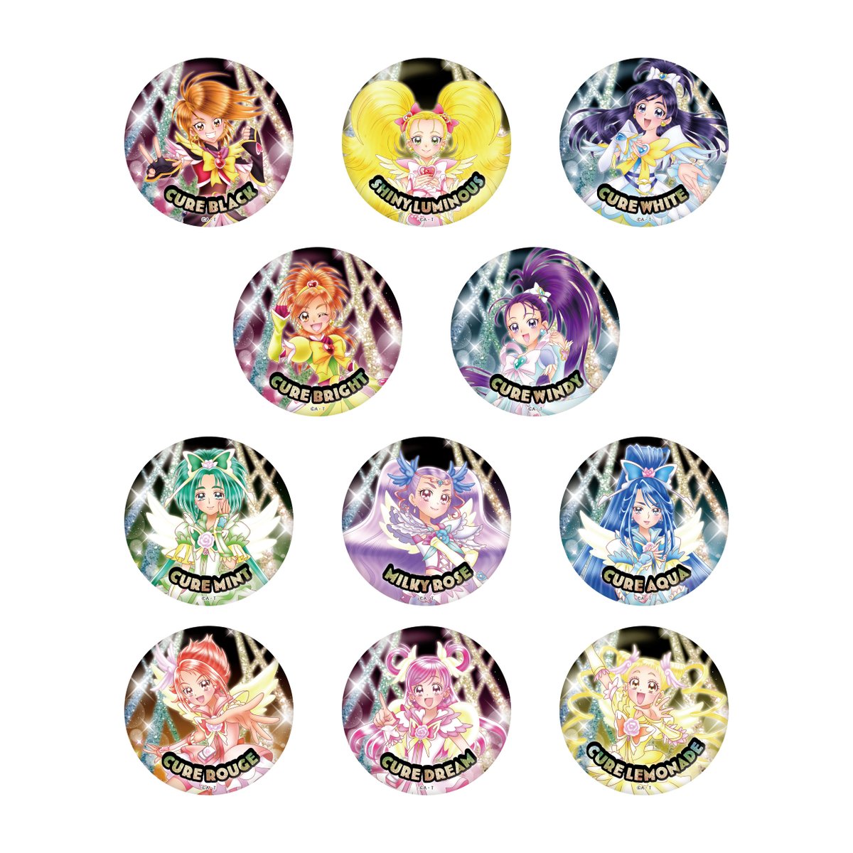 P 全プリキュア ライブ LIVE 缶バッジ まとめ 全プリキュアLIVE』 グッズ情報⑥ 【缶バッジ】 ＼ 全プリキュアLIVE