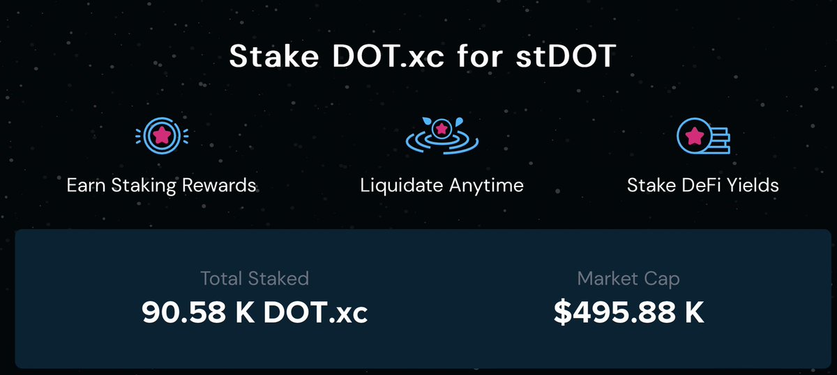 StellaSwap's tweet photo. Almost half a million of $DOT staked! ๐
Great to see a surge in stDOT staking. Maybe they know an upcoming alpha? ๐ค
#SomethingComing https://t.co/so0l8WJQyx
