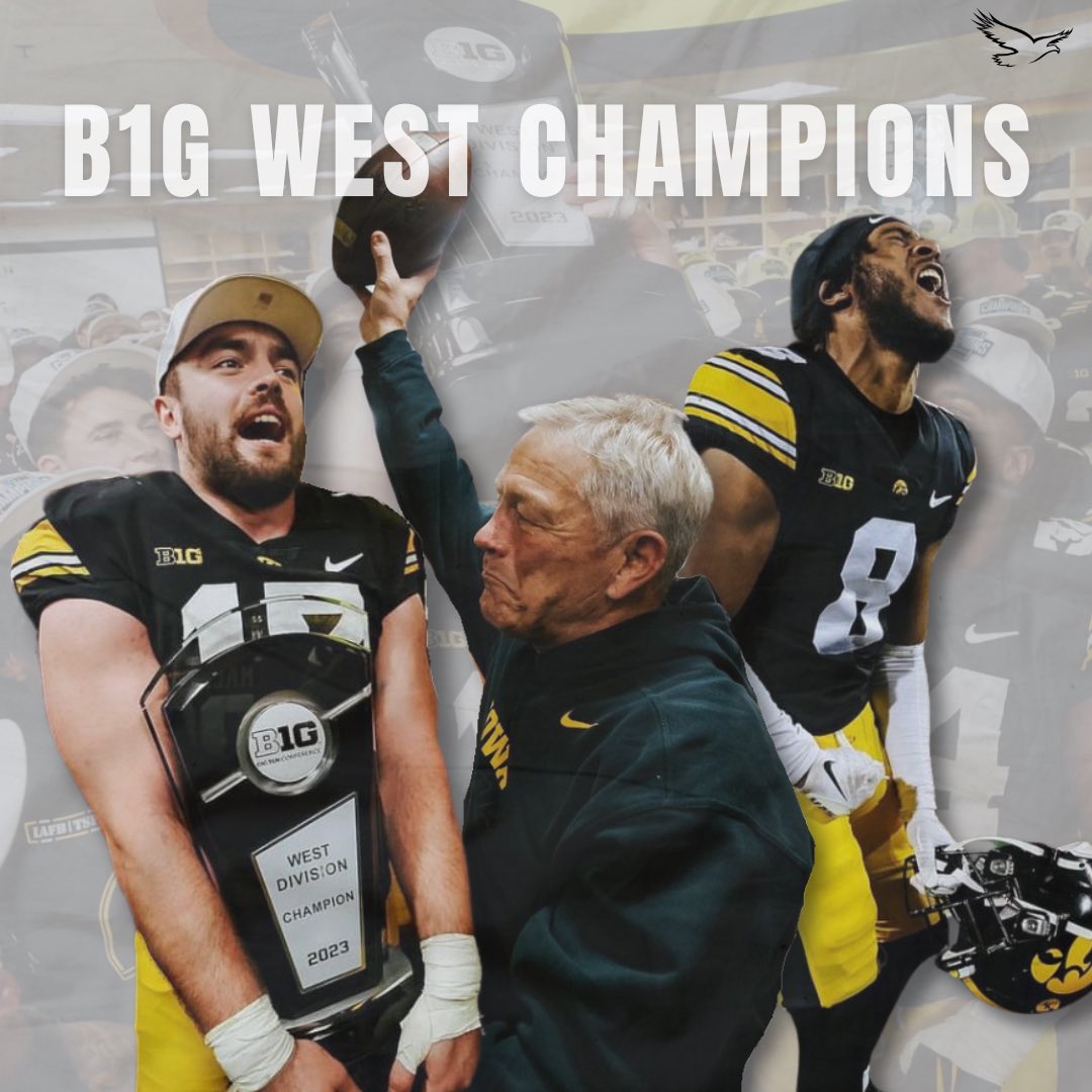 𝐂𝐇𝐀𝐌𝐏𝐈𝐎𝐍𝐒 𝐎𝐅 𝐓𝐇𝐄 𝐖𝐄𝐒𝐓 @hawkeyefootball 

Indy here we come🤩

𝐒𝐰𝐚𝐫𝐦’𝐢𝐧𝐠 the B1G championship game with us? Stay tuned.. we have some big travel news dropping soon. 

See you soon 😏

#ChampionshipBound
