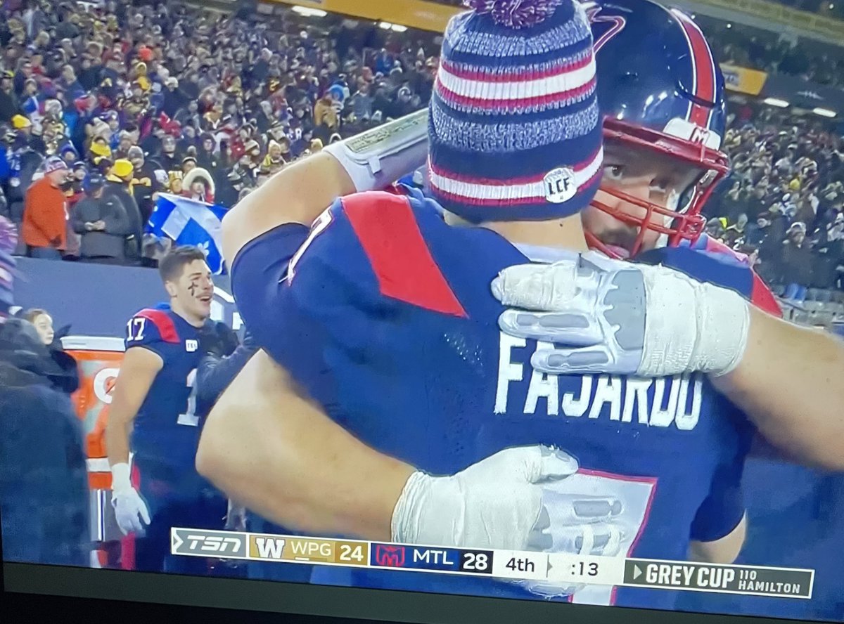 rodpedersen's tweet photo. Death, taxes, and β¦
#GreyCup
Montreal 28 Winnipeg 24
#SprinkleOfJesusππΌβ¨ https://t.co/pEh6NexNWm