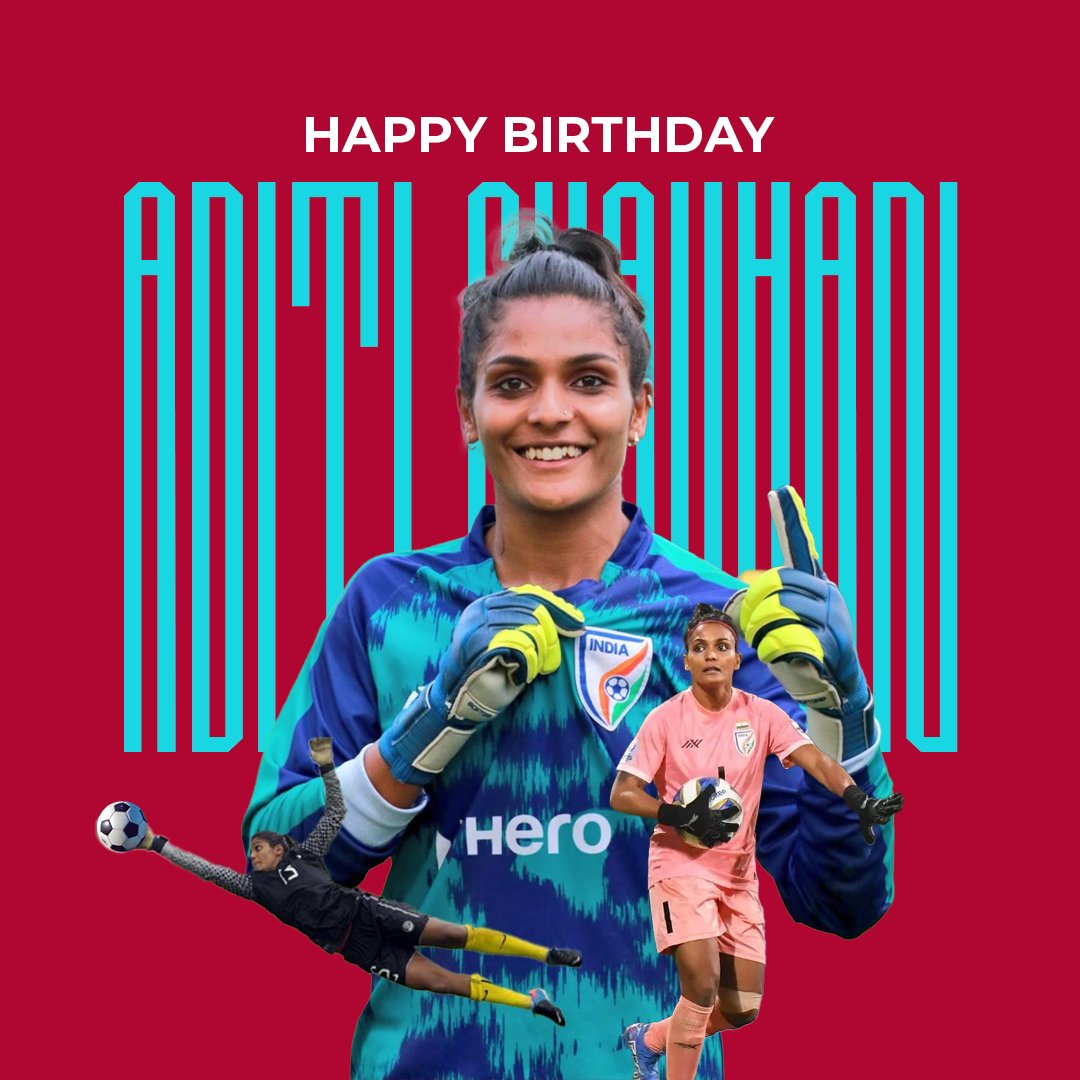 SheKicksFA's tweet photo. Happy Birthday to the incredible Aditi Chauhan! 🎉
A stellar goalkeeper ,a key player for the Indian national team, and the visionary founder of She Kicks, empowering girls in the beautiful game. Cheers to a football legend! ⚽🌟 #AditiChauhan  #FootballIcon #SheKicks https://t.co/UybrmszqQb